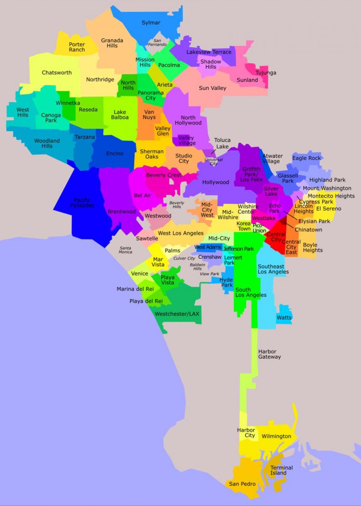 Mapa del distrito de Los Ángeles