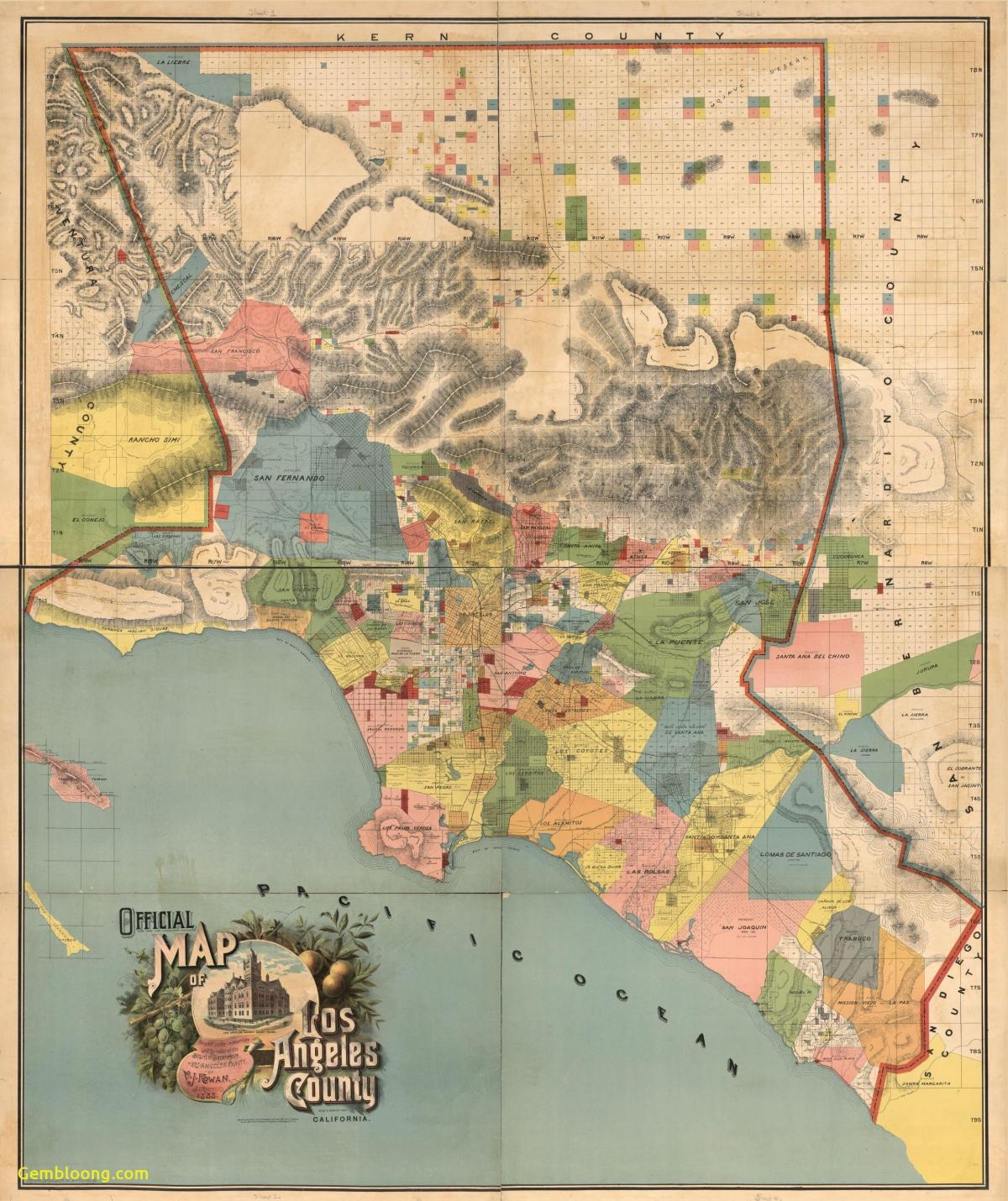 Mapa histórico de Los Ángeles